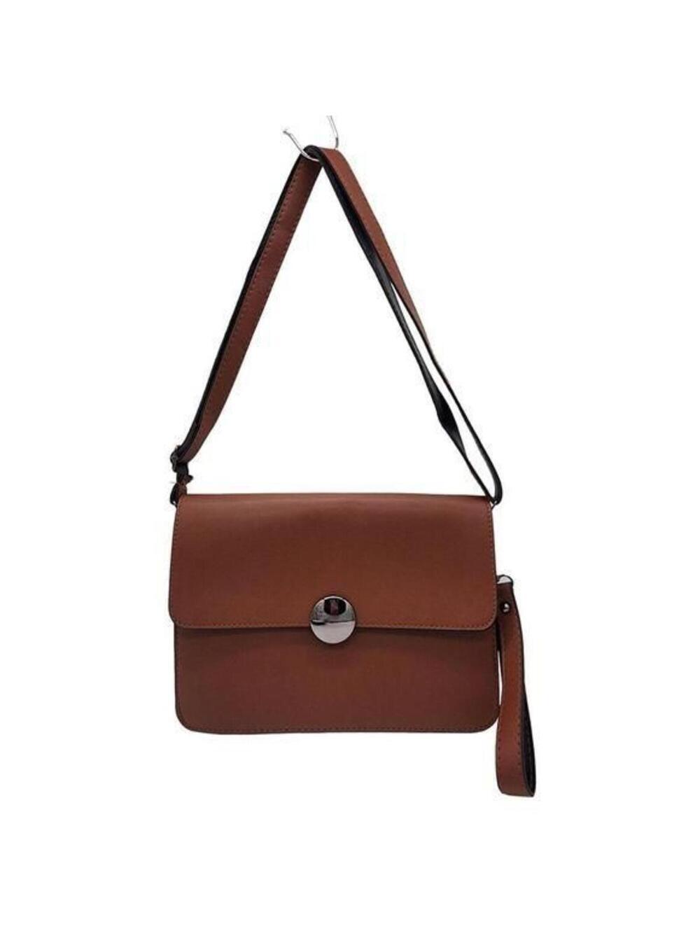 Flat 2 Compartments Shoulder Bag